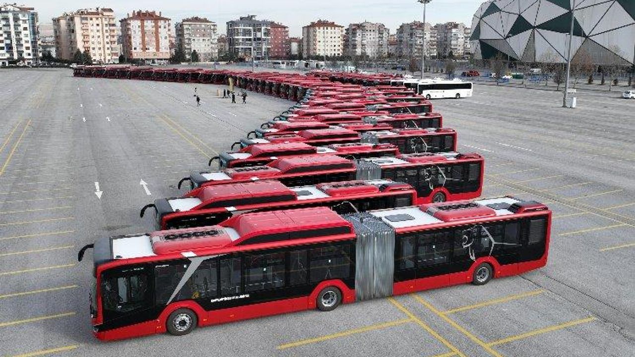 Konya'nın ulaşım filosuna 53 çevreci otobüs
