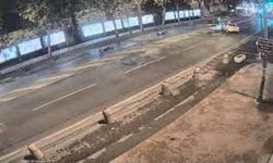 Dolmabahçe’de feci kaza kamerada: Motosikletli metrelerce sürüklendi