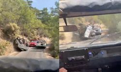 Antalya'da turistleri taşıyan cip safari aracı devrildi