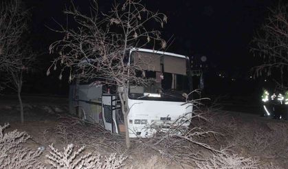 Karaman’da freni patlayan otobüs kaza yaptı