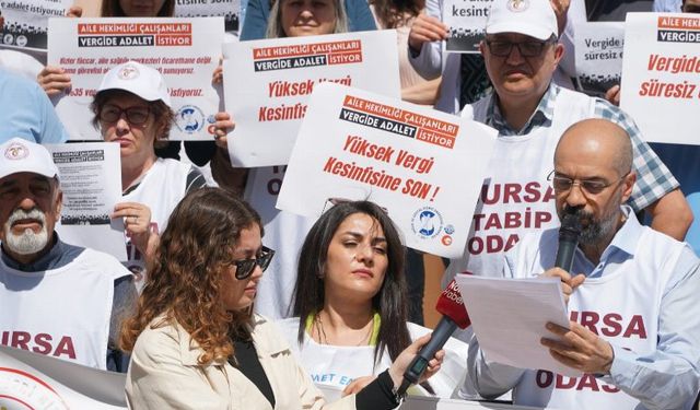 Bursa’da sağlık çalışanları vergide adalet istiyor