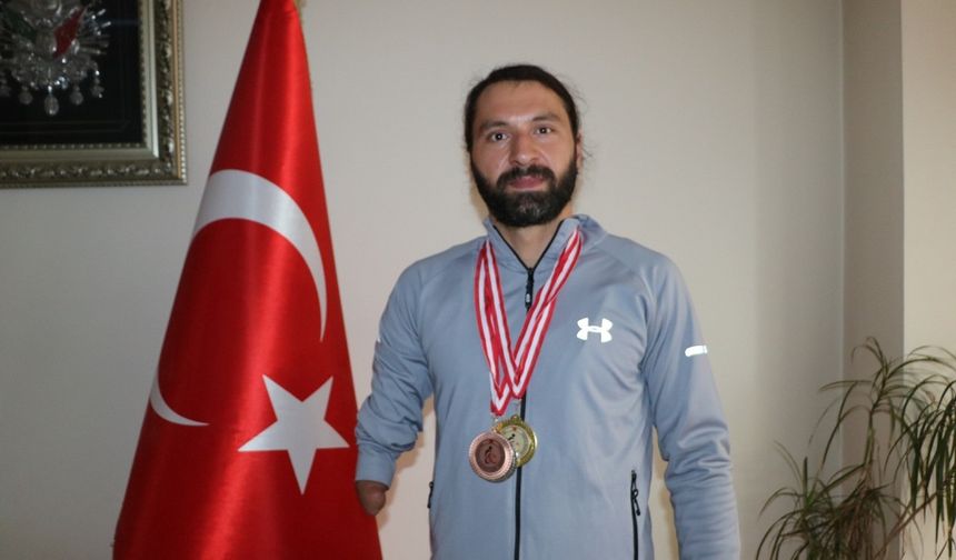 Engelli sporcu azmetti Türkiye 1’incisi oldu